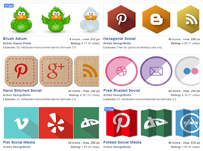 120 Social Network Icons Sets