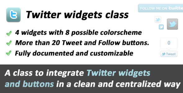 Twitter Widgets and Buttons class