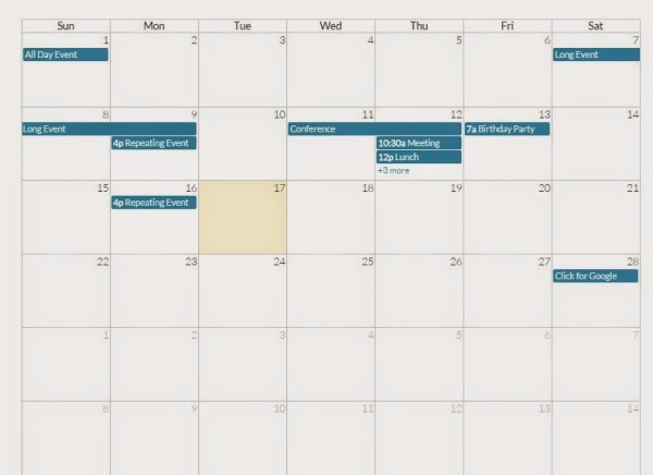 FullCalendar jQuery plugin