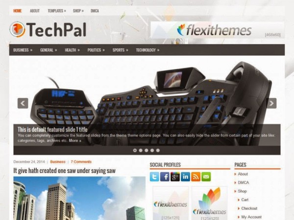 Techpal free wordpress theme