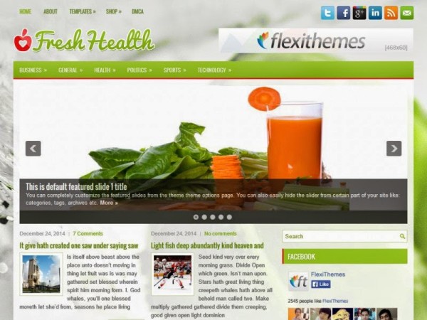 freshhealth free wordpress theme