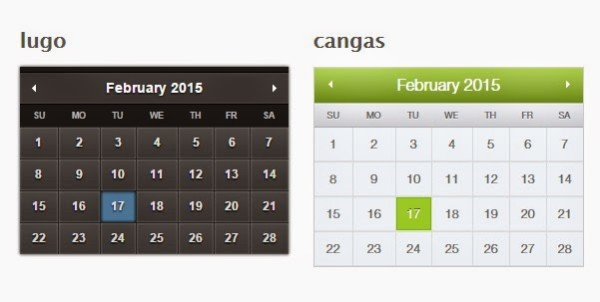 jquery Datepicker skins