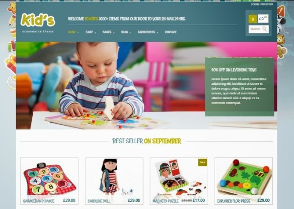 KIDSHOP free ecommerce wordpress themes