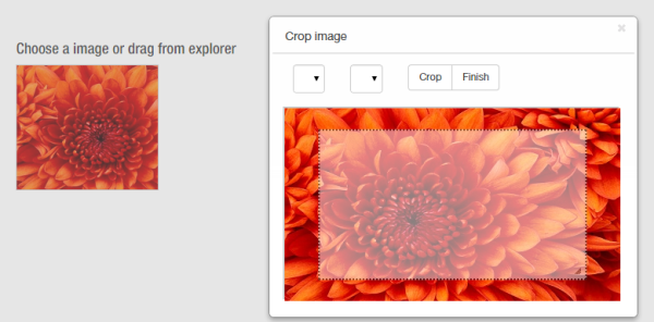 Picture Cut Open Source File Upload Jquery Plugin