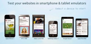 mobile simulator or mobile emulator for website testing