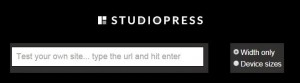 studiopress online webiste testing emulator