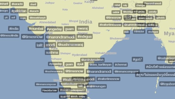 Most Popular Trending Hashtags By Location on Trendsmap