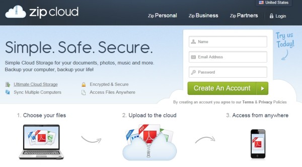 zipcloud - free online cloud backup & storage