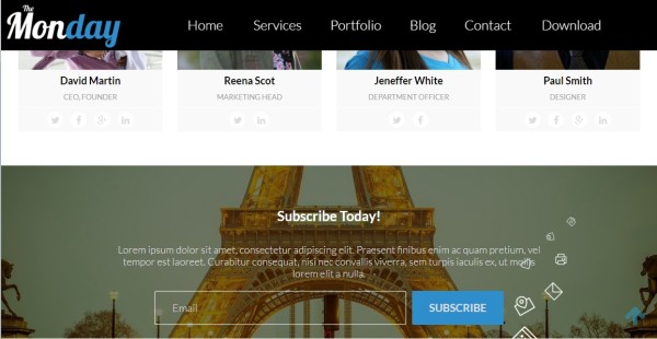 The Monday- elegant responsive wordpress theme for freelancer and business