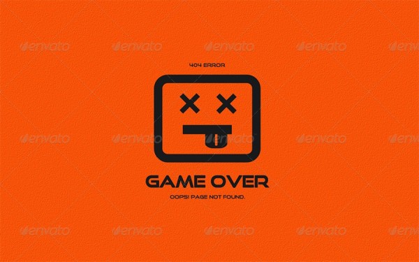 404 not found game over page