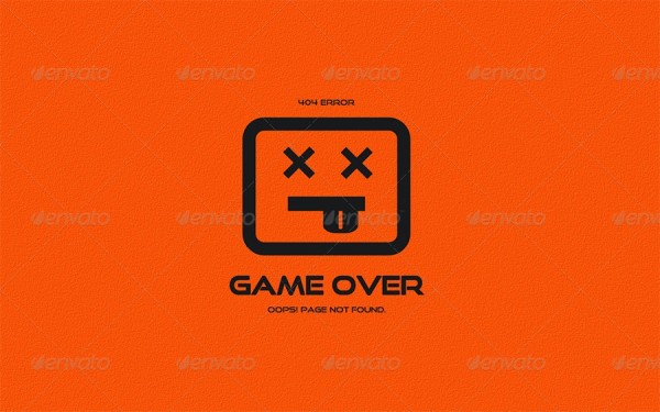404 not found game over page