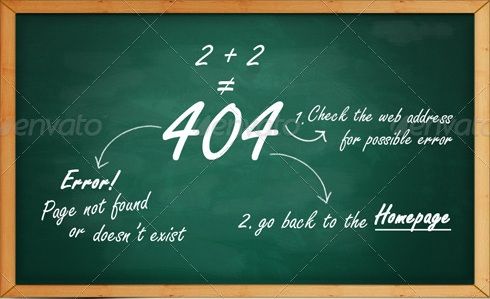 Chalkboard 404 Error Page