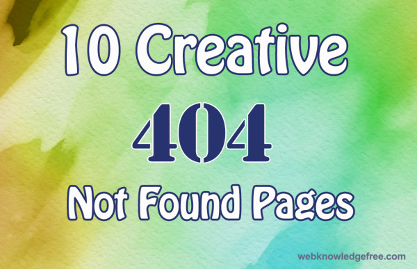 creative 404 not found page