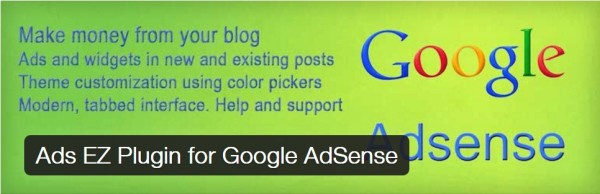 Ads EZ Plugin for Google AdSense created for wordpress