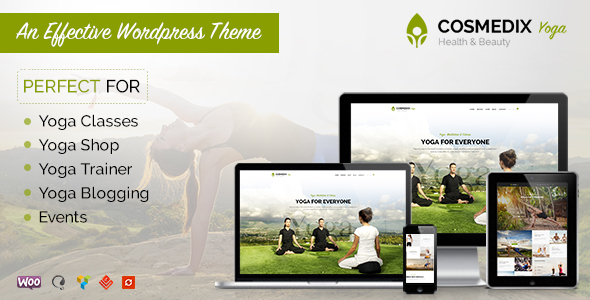 Health Beauty & Yoga WordPress Theme - Cosmedix