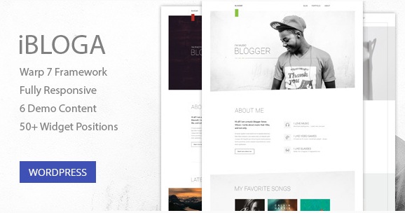 iBloga - Creative Multipurpose Blog or Portfolio WordPress Theme