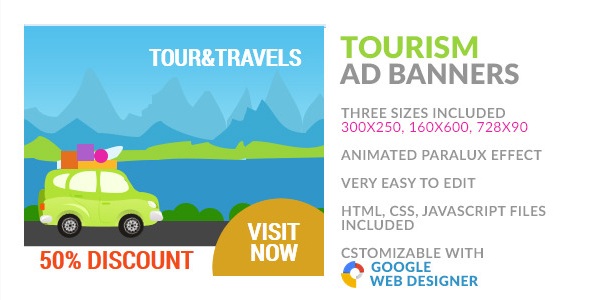Tourism & Travel HTML5 Ad Banner