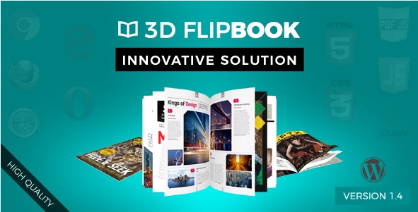 Interactive 3D FlipBook Powered Physics Engine WordPress Plugin