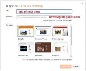 create new blog on blogger website