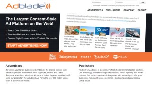 adblade ad publisher network