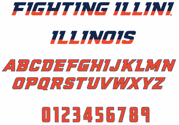 NCAA Illinois Fighting Illini by The Sports Fonts