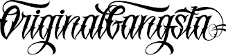 Original GangstA Tattoo fonts for body paiting by GP Typefoundry