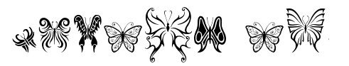 Tribal Butterflies Font