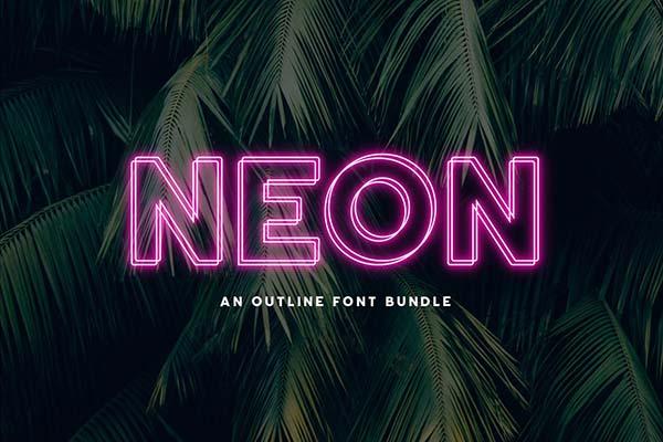 Neon - An Outline Font Bundle