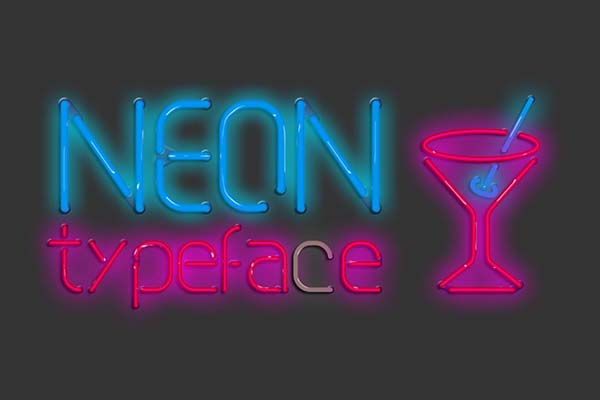 neon typeface font