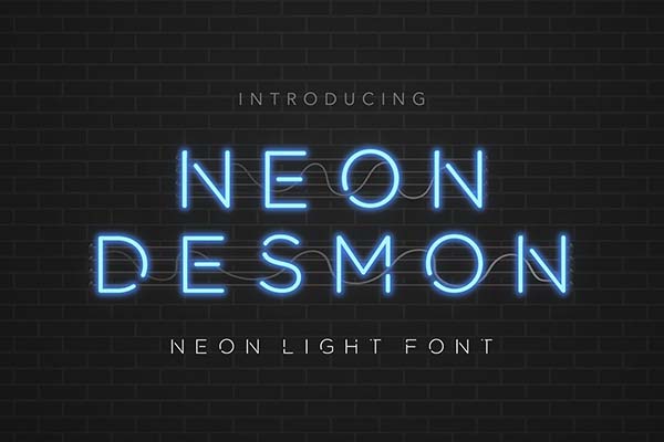 Neon Desmon - Neon Light Font
